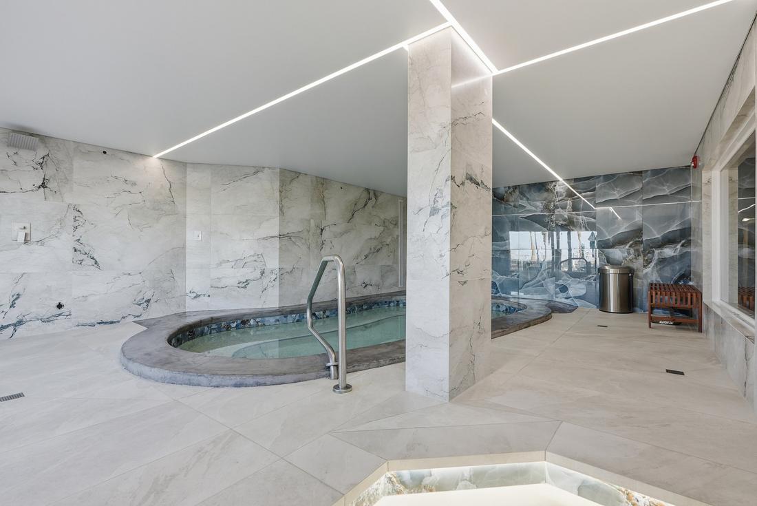 The renovated indoor spa area at the Summit